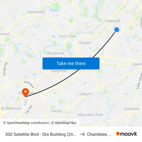 300 Satellite Blvd - Qts Building (2nd E to Chamblee, GA map