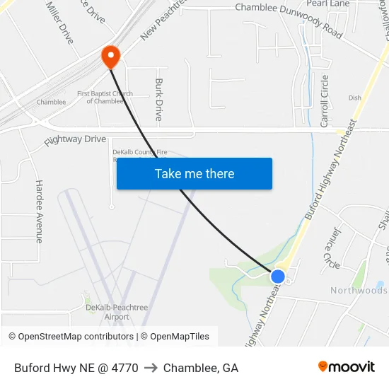 Buford Hwy NE @ 4770 to Chamblee, GA map