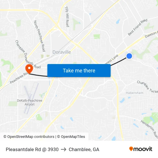 Pleasantdale Rd @ 3930 to Chamblee, GA map