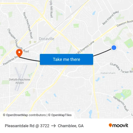 Pleasantdale Rd @ 3722 to Chamblee, GA map