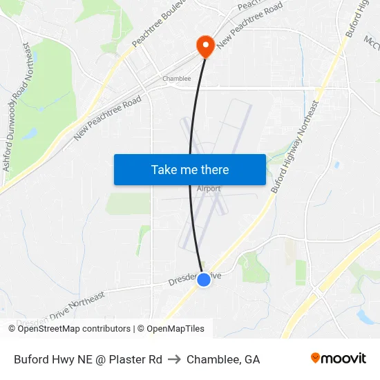 Buford Hwy NE @ Plaster Rd to Chamblee, GA map