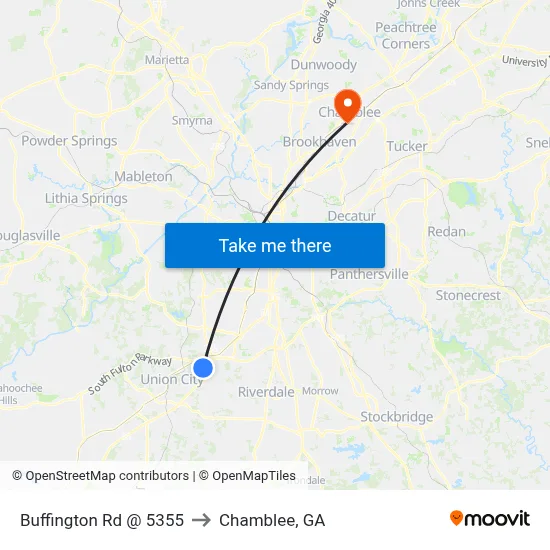 Buffington Rd @ 5355 to Chamblee, GA map
