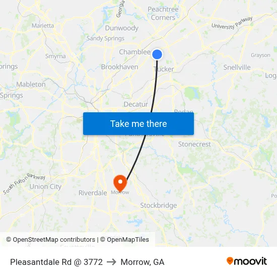 Pleasantdale Rd @ 3772 to Morrow, GA map