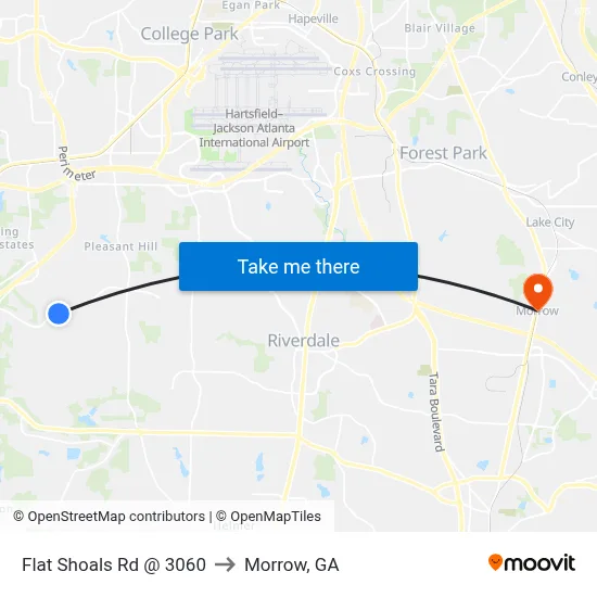 Flat Shoals Rd @ 3060 to Morrow, GA map