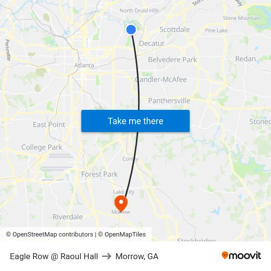 Eagle Row @ Raoul Hall to Morrow, GA map
