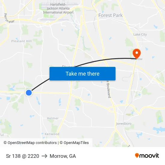 Sr 138 @ 2220 to Morrow, GA map