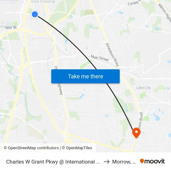 Charles W Grant Pkwy @ International Pkwy to Morrow, GA map