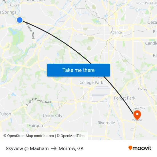 Skyview @ Maxham to Morrow, GA map