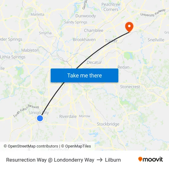 Resurrection Way @ Londonderry Way to Lilburn map