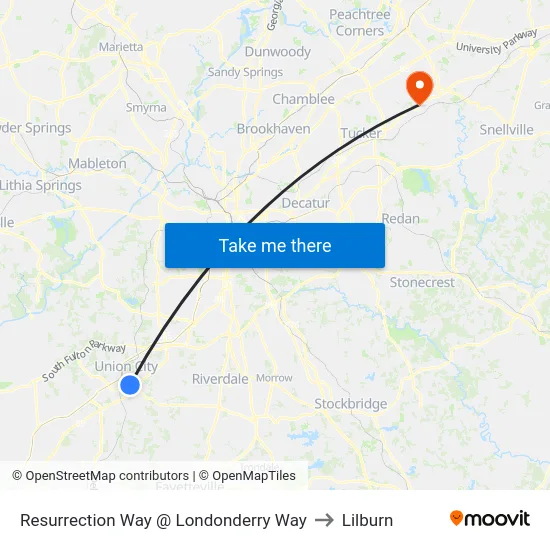 Resurrection Way @ Londonderry Way to Lilburn map