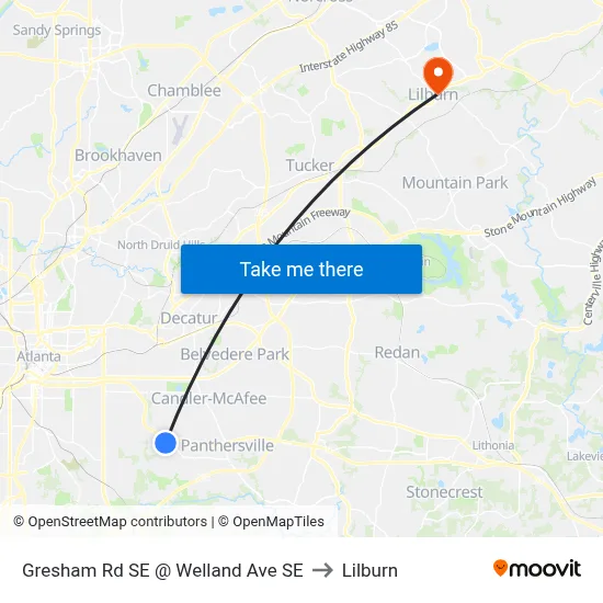 Gresham Rd SE @ Welland Ave SE to Lilburn map