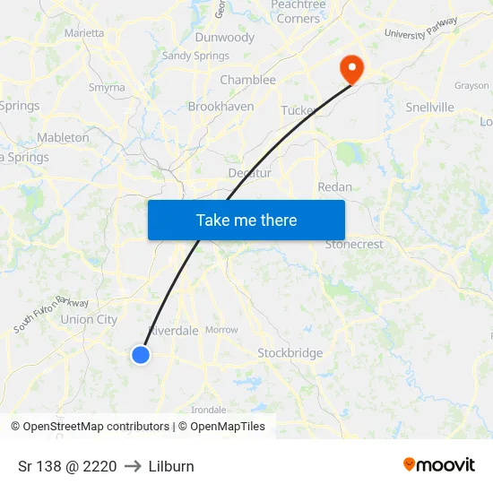 Sr 138 @ 2220 to Lilburn map