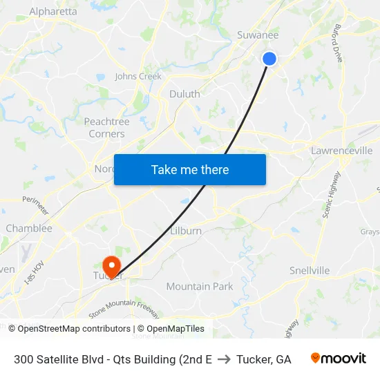 300 Satellite Blvd - Qts Building (2nd E to Tucker, GA map
