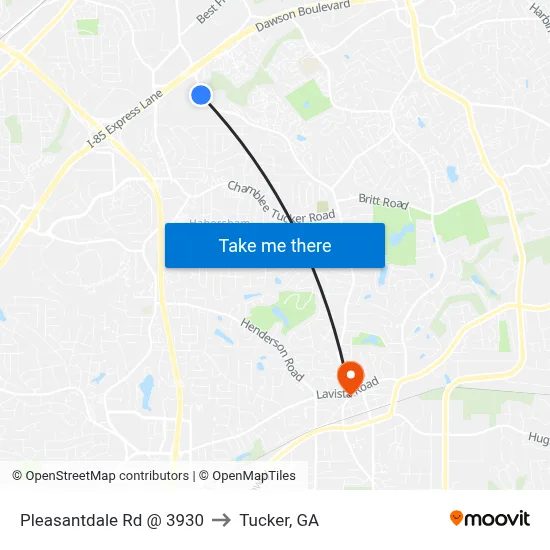 Pleasantdale Rd @ 3930 to Tucker, GA map