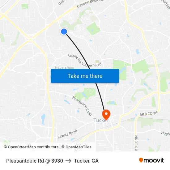Pleasantdale Rd @ 3930 to Tucker, GA map