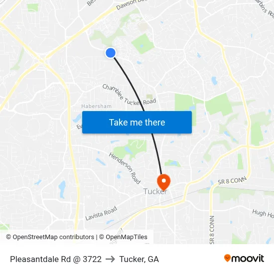 Pleasantdale Rd @ 3722 to Tucker, GA map
