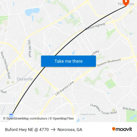 Buford Hwy NE @ 4770 to Norcross, GA map
