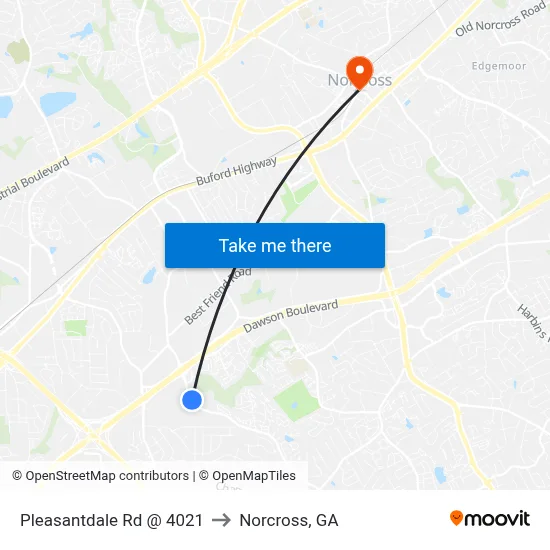 Pleasantdale Rd @ 4021 to Norcross, GA map