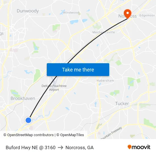 Buford Hwy NE @ 3160 to Norcross, GA map