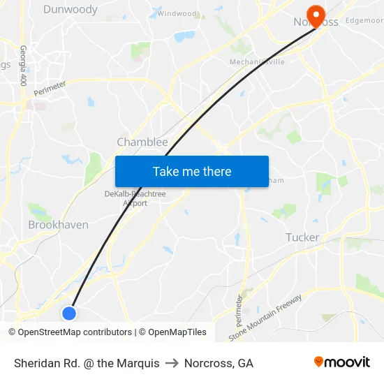 Sheridan Rd. @ the Marquis to Norcross, GA map