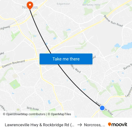 Lawrenceville Hwy & Rockbridge Rd (Citgo to Norcross, GA map
