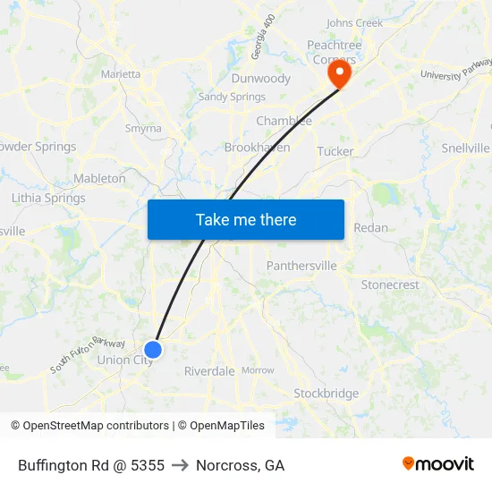 Buffington Rd @ 5355 to Norcross, GA map