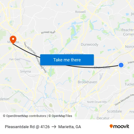 Pleasantdale Rd @ 4126 to Marietta, GA map