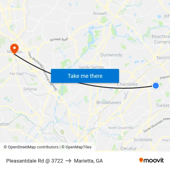 Pleasantdale Rd @ 3722 to Marietta, GA map