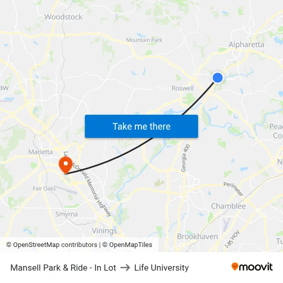 Mansell Park & Ride - In Lot to Life University map