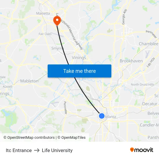 Itc Entrance to Life University map