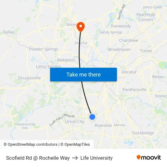 Scofield Rd @ Rochelle Way to Life University map