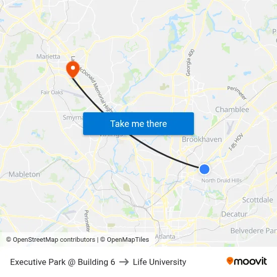 Executive Park @ Building 6 to Life University map