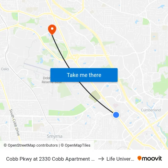 Cobb Pkwy at 2330 Cobb Apartment Homes to Life University map