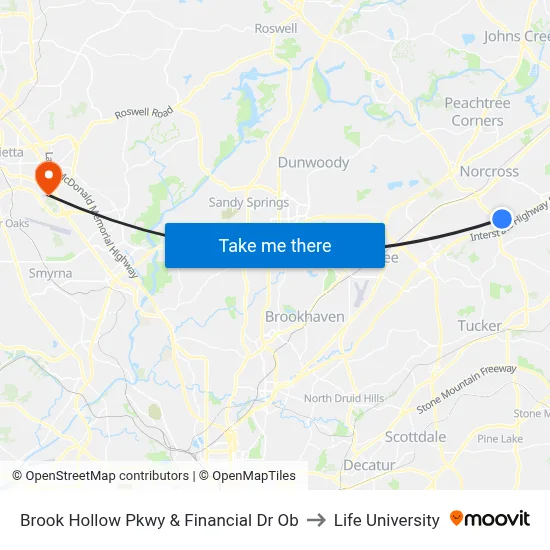 Brook Hollow Pkwy & Financial Dr Ob to Life University map