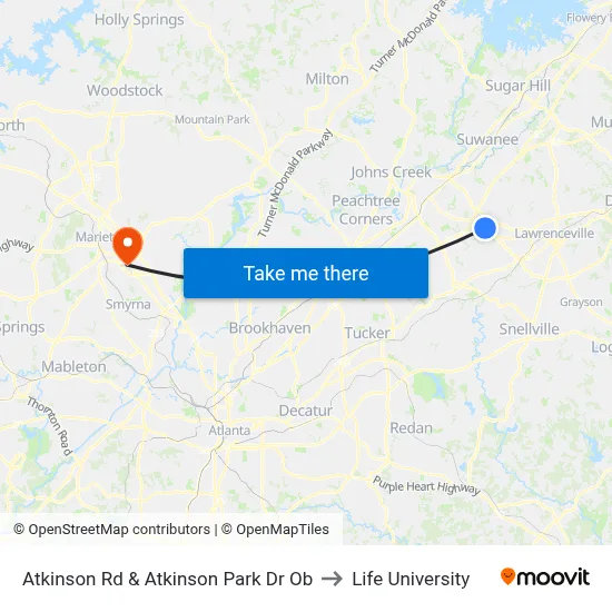 Atkinson Rd & Atkinson Park Dr Ob to Life University map