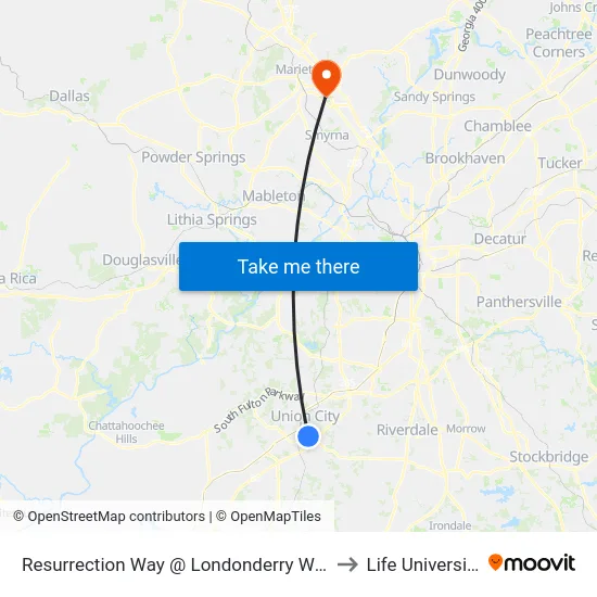 Resurrection Way @ Londonderry Way to Life University map