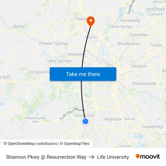 Shannon Pkwy @ Resurrection Way to Life University map