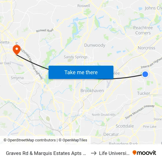 Graves Rd & Marquis Estates Apts Ob to Life University map