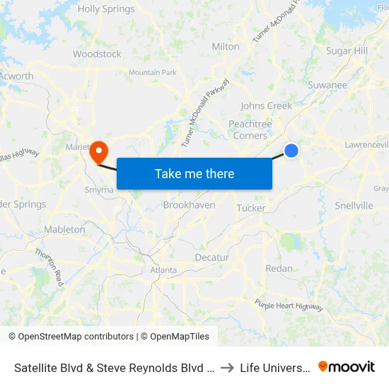 Satellite Blvd & Steve Reynolds Blvd Ob to Life University map