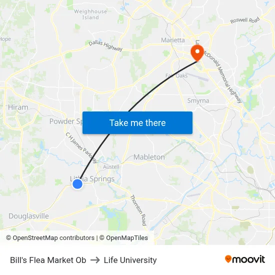 Bill's Flea Market Ob to Life University map