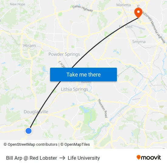 Bill Arp @ Red Lobster to Life University map