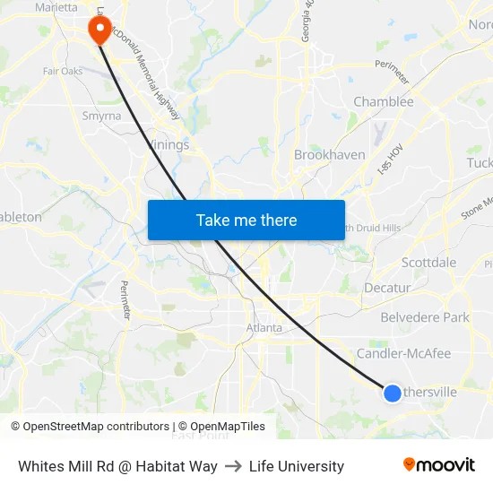 Whites Mill Rd @ Habitat Way to Life University map
