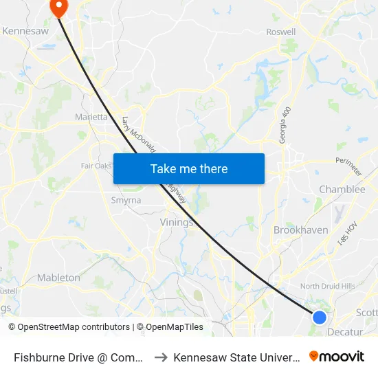 Fishburne Drive @ Complex to Kennesaw State University map