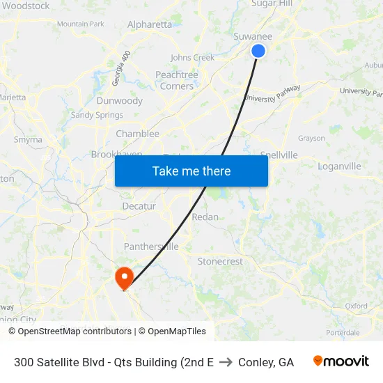 300 Satellite Blvd - Qts Building (2nd E to Conley, GA map