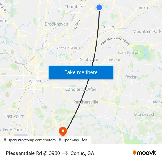 Pleasantdale Rd @ 3930 to Conley, GA map