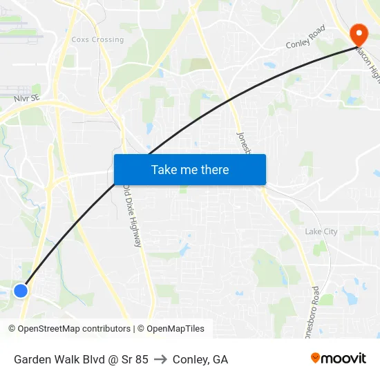 Garden Walk Blvd @ Sr 85 to Conley, GA map