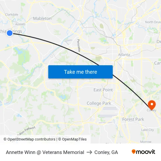Annette Winn @ Veterans Memorial to Conley, GA map