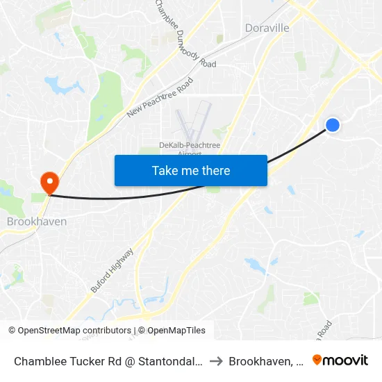 Chamblee Tucker Rd @ Stantondale Dr to Brookhaven, GA map