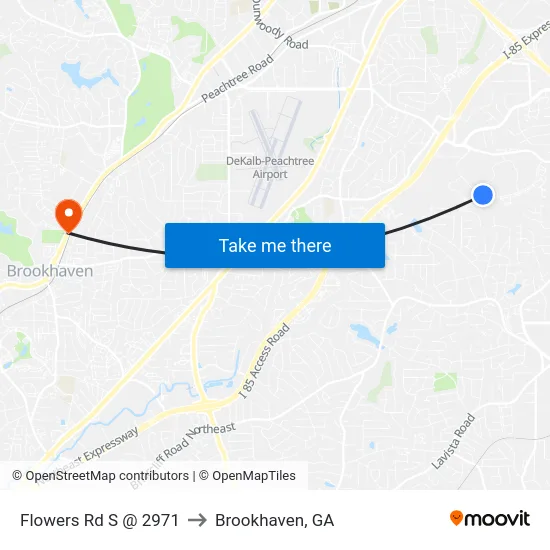 Flowers Rd S @ 2971 to Brookhaven, GA map