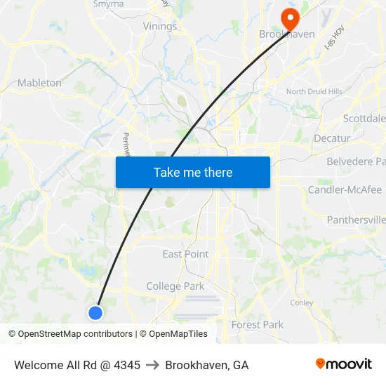 Welcome All Rd @ 4345 to Brookhaven, GA map